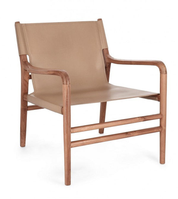 Poltrona Soggiorno 70x72x79 cm Caroline in Pelle Tortora online