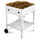 Fioriera Orto Rialzato da Giardino 57x57x80 cm in Metallo con Ruote Bianco