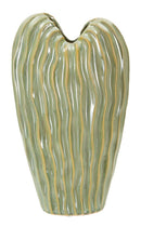 Vaso Venice 22x10x39 cm in Ceramica Verde      