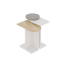 Set 3 Tavolini da Soggiorno Varie Misure in MDF Mund Bianco Rovere