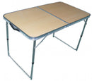 Tavolo Rettangolare Pieghevole 120x60x68 h cm in Alluminio Bianco