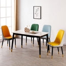 Set 6 Sedie Imbottite 45x42x92 cm in Similpelle Verdi