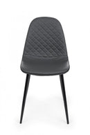 Set 4 Sedie 45x54x87 cm Amanda in Ecopelle Grigio
