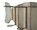 Porta Bottiglie da Muro Balena 80x12,5x25 cm in Ferro e MDF