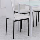 Set 4 Sedie 41x50x97 cm in Tessuto Bianco