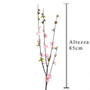 Set 8 Pesco Artificiale con 4 Diramazioni Altezza 85 cm Rosa