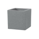 Vaso Quadrato Indoor e Outdoor Tera Schio Cubo Smoke 40x40 cm in Plastica Grigio 