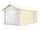 Casetta Box da Giardino in Lamiera di Acciaio 360x760x307 cm Beige