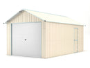 Casetta Box da Giardino in Lamiera di Acciaio 360x760x307 cm Beige