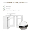 Scrivania Angolare da Ufficio 90x90x83,5 cm in Legno Bianco