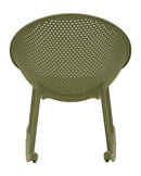 Sedia a Dondolo Ibiza Verde 66x88x80 cm in Polipropilene Verde      