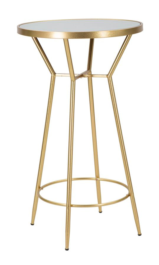 Tavolo Bar Circle Ø60x105 cm in Ferro MDF e Specchio Oro prezzo