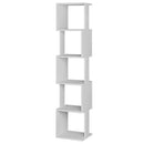 Libreria 161x35x30 cm Design Moderno Scaffale Modulare 5 Ripiani in MDF Bianco     