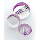 Set 7 pezzi Piatti + Posate + Bicchiere Eme Natura Flower Viola
