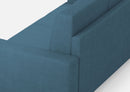 Divano Angolare 5 Posti 246x246x85 cm Sakar in Tessuto Avio