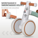 Bicicletta Pedagogica per Bambini 4 Ruote in Lega di Alluminio