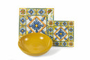 Servizio Piatti 18 Pezzi in Porcellana e Gres Multicolor Villa d'Este Home Tivoli Costiera