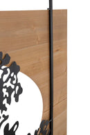 Pannello da Muro Tree Ferro e Wood Set 3pz 176x2x90 cm in Ferro e MDF Nero e Marrone      