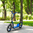 Monopattino per Bambini 118x55,5x85-100,5 cm Doppio Freno Blu