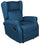 Poltrona Relax Manuale Reclinabile in Tessuto Vandi Blu