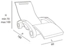 Lettino Chaise Longue Galleggiante da Esterno Giardino Arkema Serendipity Cherry