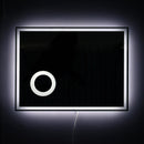 Specchio da Bagno con Illuminazione a LED e Interruttore Touch in Vetro e Alluminio 80x3x60 cm 