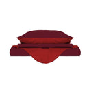 Copripiumino con Sacco e Federe Doubleface Rosso/Bordeaux Singolo 