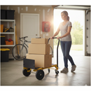 Carrello Portapacchi Pieghevole Piattaforma Multifunzione Porta Pacchi in Acciaio Giallo
