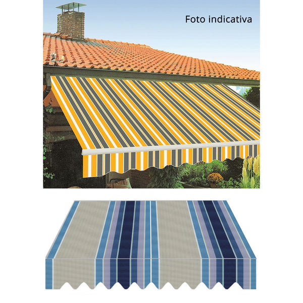 Tenda da Sole con Bracci Retrattili 3x2,5m Tessuto in Poliestere Disegno P4032 sconto