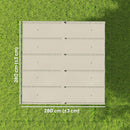 Telo per Pergola 288x298 cm con Fori di Drenaggio in Poliestere Traspirante UV30+ Beige      