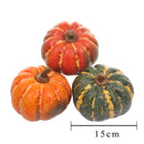 Set 3 Zucche Artificiali Larghezza 15 cm 