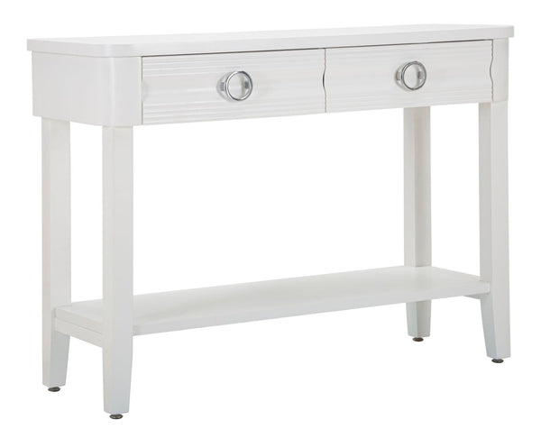 Console Fissa Shine 110x82x40 cm in Legno MDF e Metallo Bianco sconto