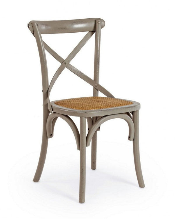 acquista Sedia Cross Grigio Scuro in Legno