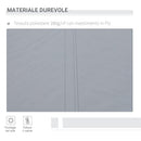 Tenda da Sole Avvolgibile a Parete 295x245 cm in Alluminio e Poliestere Grigio