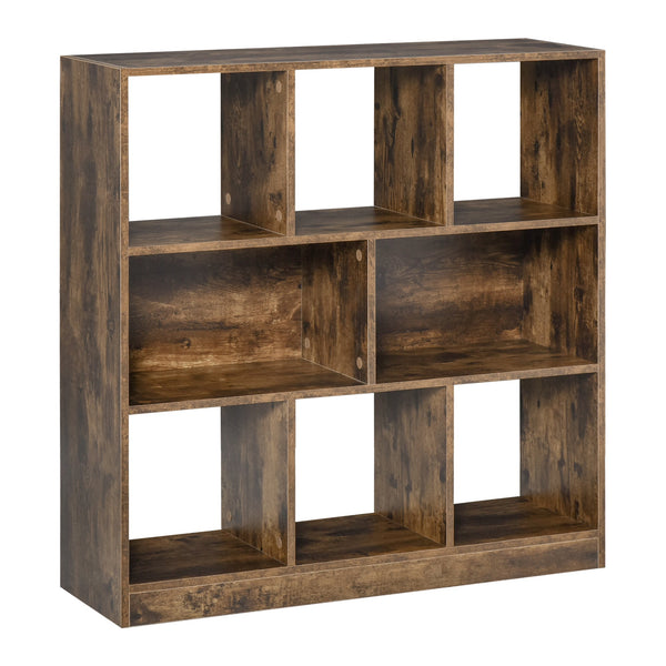 Libreria 3 Ripiani 8 Vani 97,5x30x100 cm in MDF Marrone Rustico prezzo