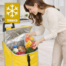 Carrello per la Spesa Zeus Trolley con Rivestimento Termico 35x30x90 cm e Ruote Giallo      