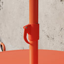 Set Tavolo e Sedie per Bambini con Ombrellone per Esterno in Acciaio Arancione      
