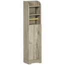 Mobile a Colonna per Bagno 23x18x100 cm in Truciolato Grigio