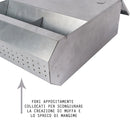 Mangiatoia per Galline 35x15x40 cm Capienza 8kg in Acciaio Zincato