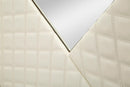 Specchio da Muro Sharon 80x3x80 cm in Ferro e MDF e Specchio Bianco e Oro      