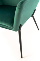 Poltrona Imbottita 54x71,5x70 cm in Velluto Verde