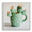 Stampa su Tela Laccata con Cornice Vasetto Cactus 40x2,8x40 cm in Pino e Tela e Plastica