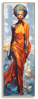 Dipinto su Tela con Cornice Daphne 52x4,5x152 cm in Metallo e Abete e Tela      