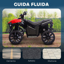 Quad Elettrico per Bambini ATV 6V Ricaricabile con Fari e Musica Rosso      