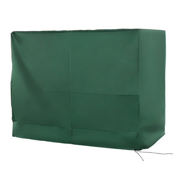 acquista Copertura per Dondolo da Giardino a 3 Posti 240x133x185 cm Tessuto Oxford con Chiusura a Corda Verde Verde