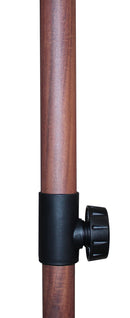 Ombrellone da Giardino Ø3 m Palo Ø38 mm in Alluminio Effetto Legno Tessuto Olefin Trend Wood Grigio
