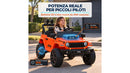 Macchina Elettrica per Bambini Licenza Jeep Wrangler Rubicon 12V con Sedili in Pelle e Telecomando Arancione 