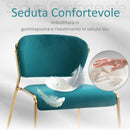 Set 4 Sedie in Metallo e Poliestere  Verde