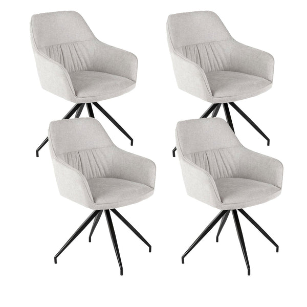 Set 4 Sedie 56x56xH87 cm in Tessuto Gaia Grigio Chiaro online