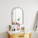 Specchio ad Arco 60x3x90 cm in Lega di Alluminio e Vetro Nero   